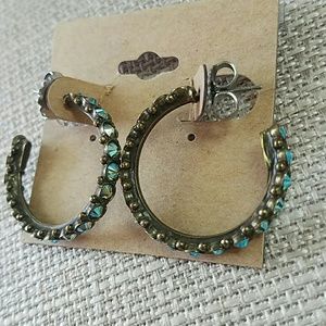 Sorrelli Jewelry - Sorrelli Green Apple Hoops Earrings Sorrelli Jewelry - Sorrelli Green Apple Hoops Earrings